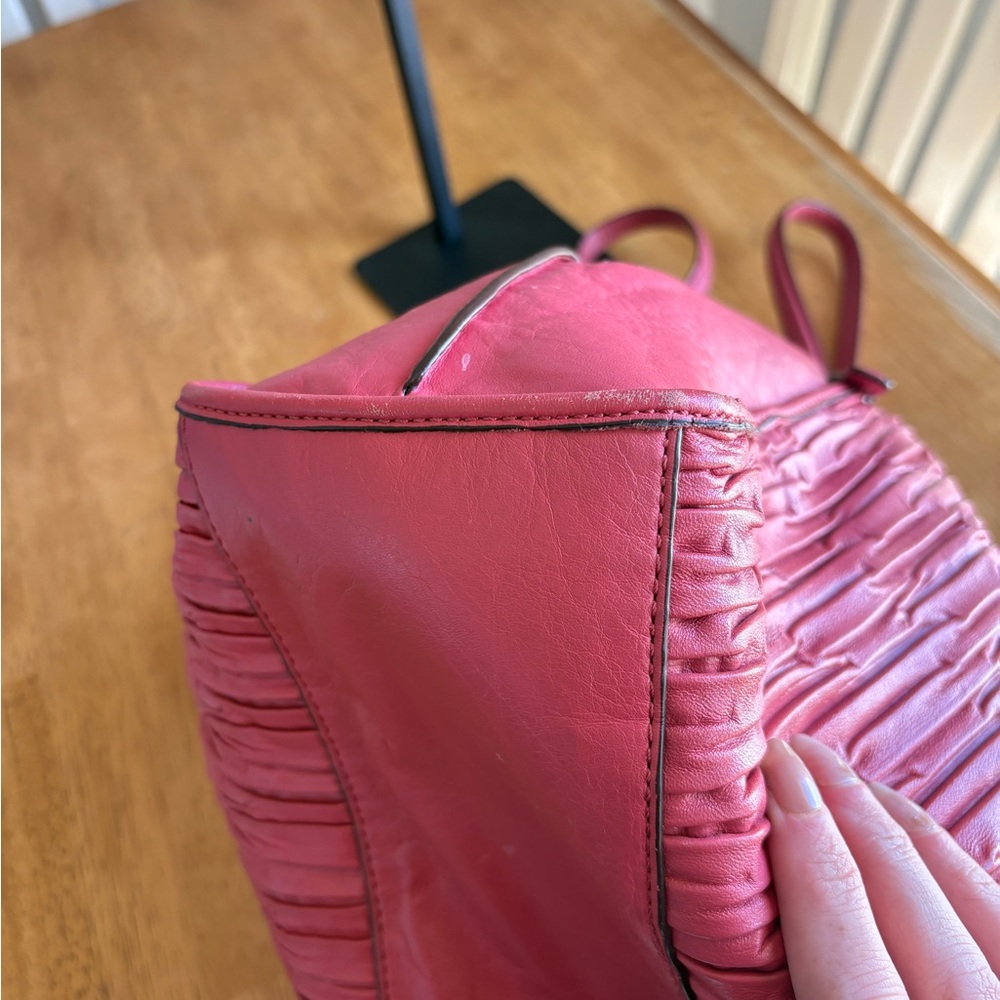 Coach Madison Carlyle 2014 pink gathered leather. Metal hangtag! - Picture 5 of 8